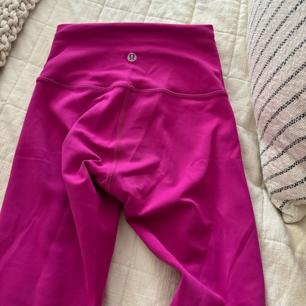 Pink Lululemon align leggings, size 0